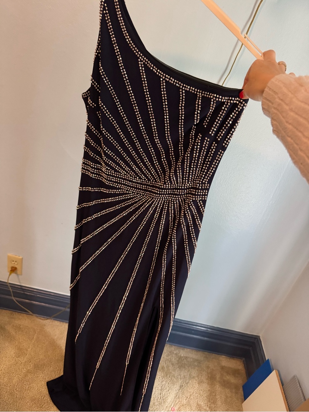 Xscape Deep Plum Evening Dress
